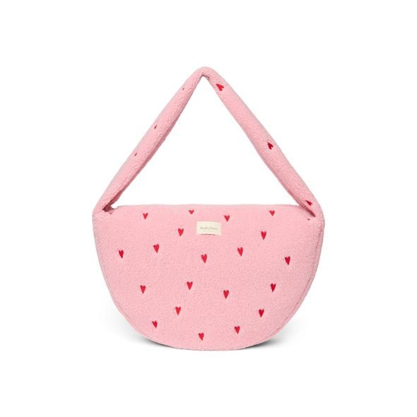 STUDIO NOOS TEDDY CROSS BODY BAG | LIGHT PINK HEARTS - DOPLŇKY - PRO MAMINKY