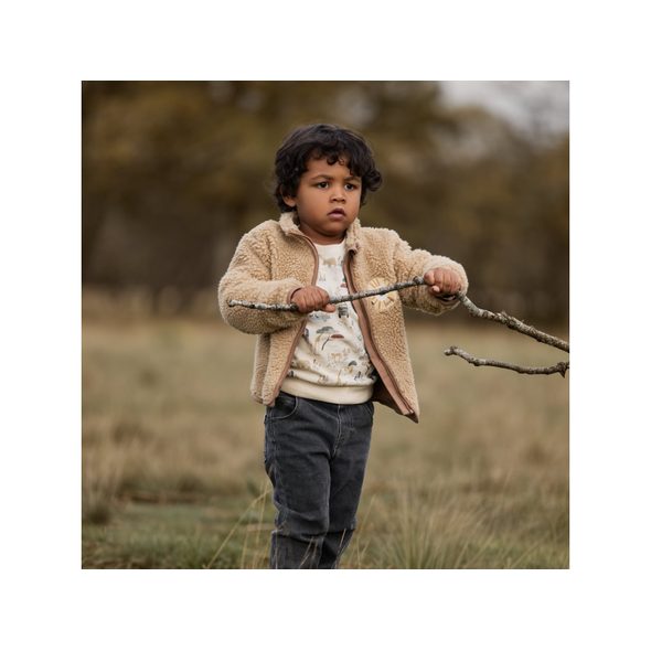 LITTLE DUTCH KABÁTEK TEDDY WARM TAUPE VEL. 74 - KABÁTKY, MIKINKY - PRO DĚTI