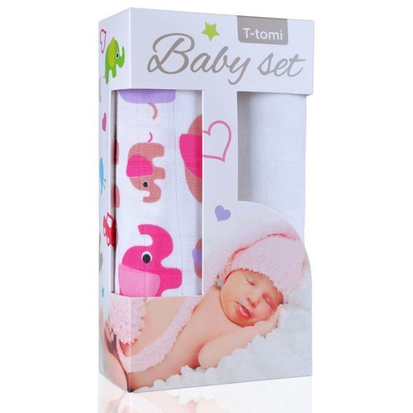 T-TOMI BABY SET - BAMBUSOVÉ OSUŠKY JEDNOBAREVNÉ - OSUŠKY A DĚTSKÉ ŽUPANY - KOUPÁNÍ A ZDRAVÍ