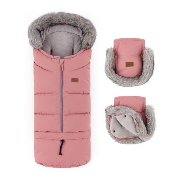 PETITE&MARS SET ZIMNÍ FUSAK ARCTIC 4V1 + RUKAVICE NA KOČÁREK FURRY - FUSAKY DO KOČÁRKU - KOČÁRKY A PŘÍSLUŠENSTVÍ