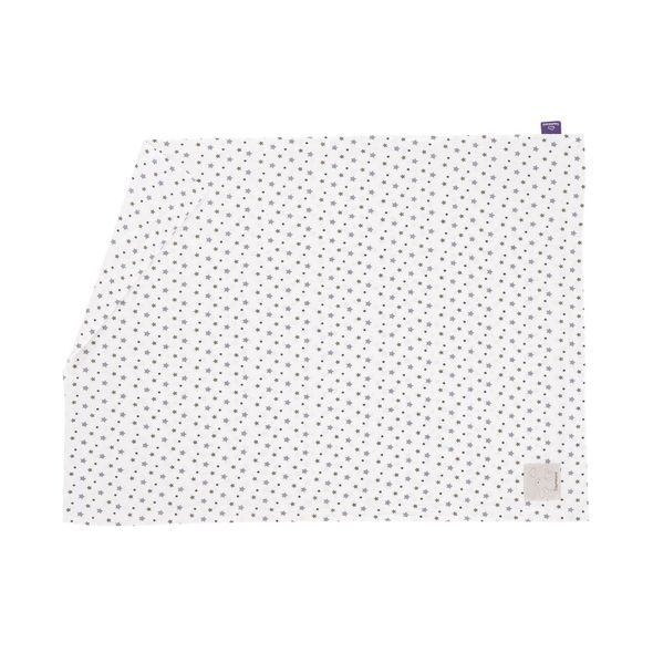 TRÄUMELAND DEKA JERSEY 100 X 75 CM WEISS MIT GRAUEN STERNEN - DĚTSKÉ DEKY PRO MIMINKA - SPINKÁNÍ