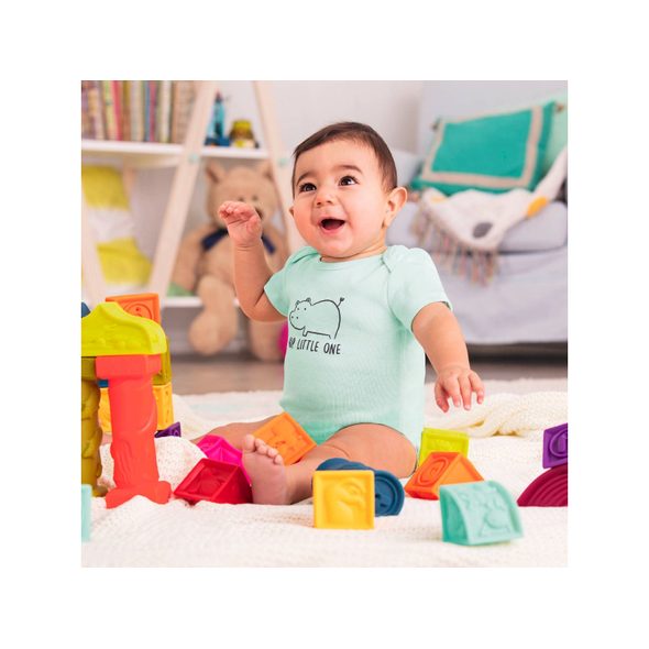 B-TOYS KOSTKY ELEMENOSQUEEZE - SENZORICKÉ HRAČKY - PRO DĚTI