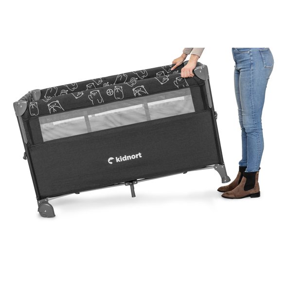 KIDNORT CESTOVNÍ POSTÝLKA KIDNORT STUGAN TMAVĚ ŠEDÁ - CESTOVNÍ POSTÝLKY - SPINKÁNÍ