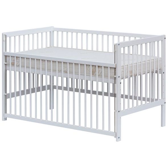 SCARLETT DĚTSKÁ POSTÝLKA SE STAHOVACÍM BOKEM DOMINIK (BOROVICE) BÍLÁ 140X70CM - DŘEVĚNÉ POSTÝLKY - SPINKÁNÍ