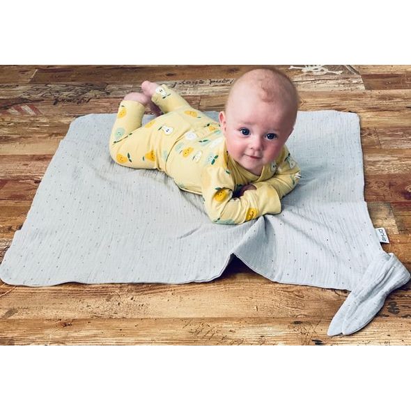 PINKIE LETNÍ DEKA PINKIE MUSLIN GREY - DĚTSKÉ DEKY PRO MIMINKA - SPINKÁNÍ