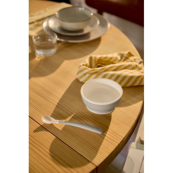 BABYBJORN BABYBJORN SET NA KRMENÍ 3 DÍLNÝ,MALÝ BRYNDÁK, MISKA A LŽIČKA, SVĚTLE ŠEDÝ - VÝHODNÉ SADY - KRMENÍ