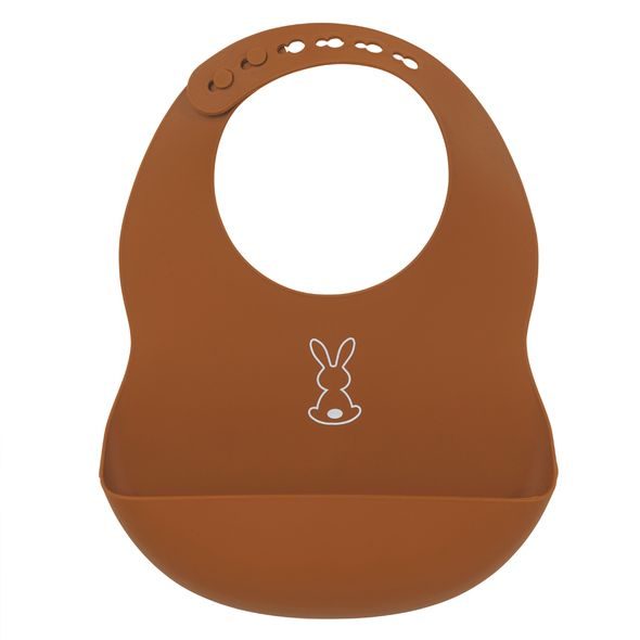 NATTOU BRYNDÁK SILIKONOVÝ SE ZAPÍNÁNÍM TERAKOTOVÝ BEZ BPA - BRYNDÁKY - KRMENÍ