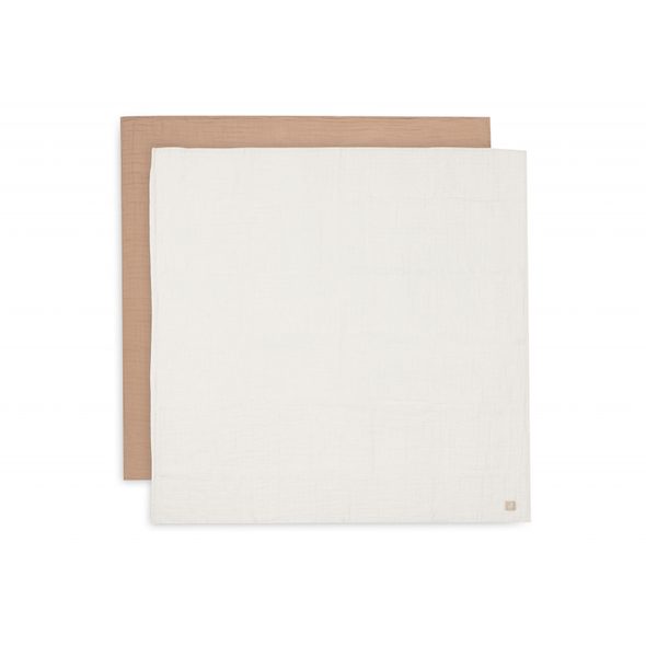 JOLLEIN PLENY ZAVINOVACÍ 2KS 115X115 CM BISCUIT / IVORY - LÁTKOVÉ PLENY ALL IN ONE - PŘEBALOVÁNÍ