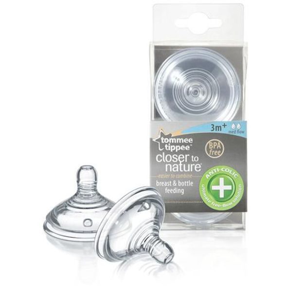TOMMEE TIPPEE NÁHRADNÍ SAVIČKA C2N ANTI-COLIC STŘEDNÍ PRŮTOK 3+M,2KS - SAVIČKY A PÍTKA - KRMENÍ