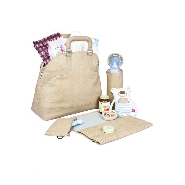 LÄSSIG TAŠKA TENDER BOWLER BAG SNAKE BEIGE - PŘEBALOVACÍ TAŠKY - KOČÁRKY A PŘÍSLUŠENSTVÍ