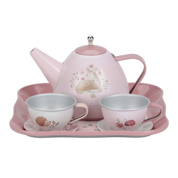 LITTLE DUTCH ČAJOVÝ SET V KUFŘÍKU FAIRY GARDEN - KUCHYŇKY A VAŘENÍ - PRO DĚTI