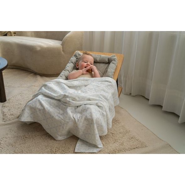 LODGER SWADDLER SOLID MATCHA 2BALENÍ 110 X 110 CM PEPPERMINT/BLUE FOGG - ZAVINOVACÍ PLENY / OSUŠKY VELKÉ - PŘEBALOVÁNÍ