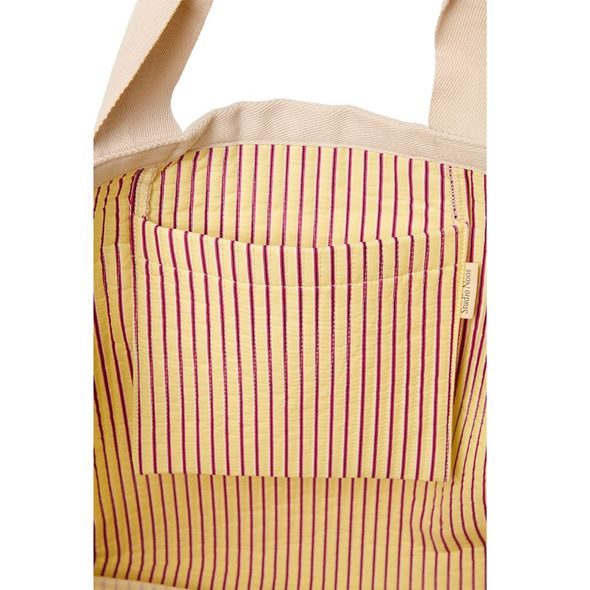 STUDIO NOOS POPLIN BEACH BAG PLÁŽOVÁ TAŠKA BUTTER YELLOW STRIPPED - DOPLŇKY - PRO MAMINKY