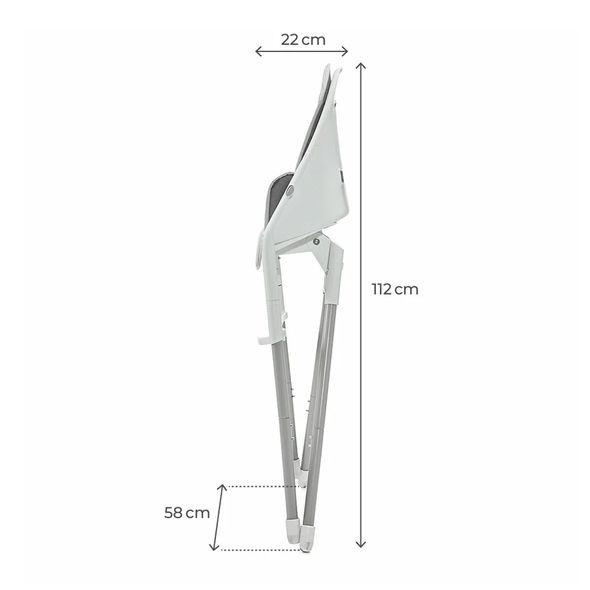 KINDERKRAFT ŽIDLIČKA JÍDELNÍ DINNLY 2V1 GREY - JÍDELNÍ ŽIDLIČKY PLASTOVÉ - KRMENÍ