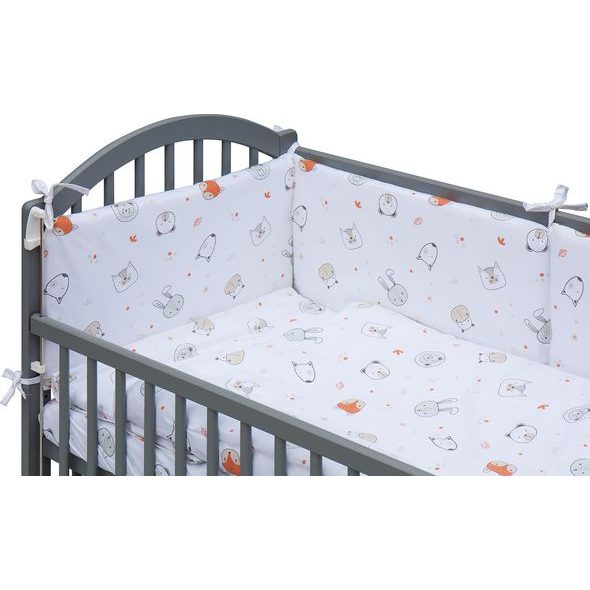 SCARLETT DĚTSKÁ POSTÝLKA S KOMPLETNÍ VÝBAVOU SCARLETT 120 X 60 CM ŠEDÁ - LABRA - DŘEVĚNÉ POSTÝLKY - SPINKÁNÍ