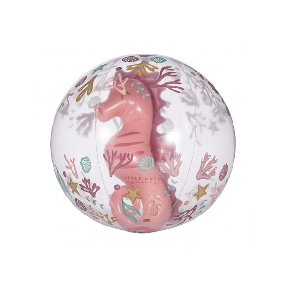LITTLE DUTCH NAFUKOVACÍ MÍČ 3D OCEAN DREAMS PINK - NAFUKOVACÍ HRAČKY - PRO DĚTI