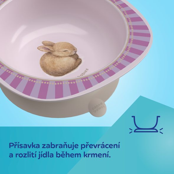 CANPOL BABIES MISKA S PŘÍSAVKOU WOODLAND 300 ML MODRÁ - MISKY, TALÍŘKY A PODLOŽKY - KRMENÍ