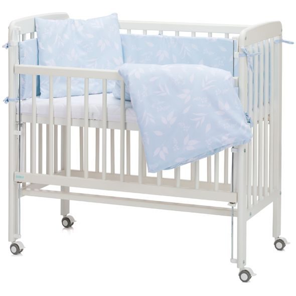 FILLIKID LOŽNÍ SOUPRAVA LUXE LEAVES LIGHT BLUE + MATRACE - MANTINELY - SPINKÁNÍ