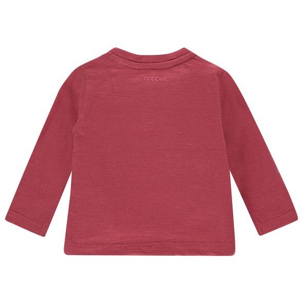 NOPPIES LONGSLEEVE CHEVIOT GARNET ROSE - TRIČKA KRÁTKÝ / DLOUHÝ RUKÁV - PRO DĚTI