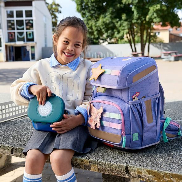 LÄSSIG SVAČINOVÝ BOX SNACK & STYLE UNIQUE BLUE/GREEN - USKLADNĚNÍ JÍDLA - KRMENÍ