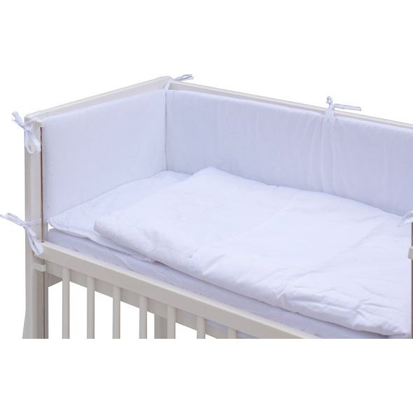 SCARLETT DĚTSKÁ POSTÝLKA BABY BÍLÁ S KOMPLETNÍ VÝBAVOU MARTIN BÍLÁ 90X41 CM - DŘEVĚNÉ POSTÝLKY - SPINKÁNÍ