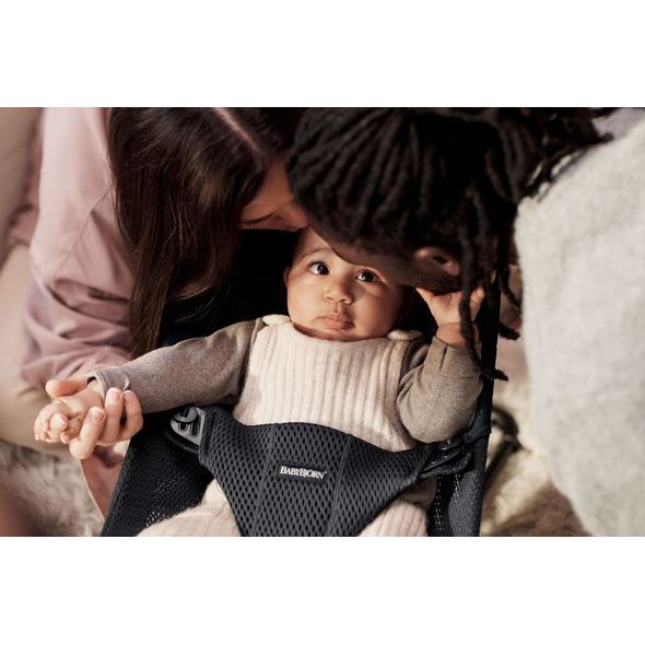 BABYBJORN POTAH NA LEHÁTKO BALANCE BLISS BLACK MESH - LEHÁTKA A HOUPADLA - SPINKÁNÍ