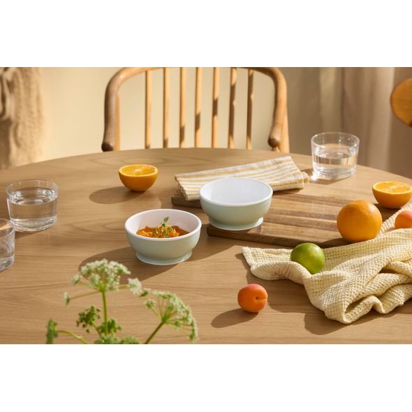 BABYBJORN BABYBJORN PRVNÍ MISKY, 2 KUSY, PUDROVĚ MODRÉ - MISKY, TALÍŘKY A PODLOŽKY - KRMENÍ