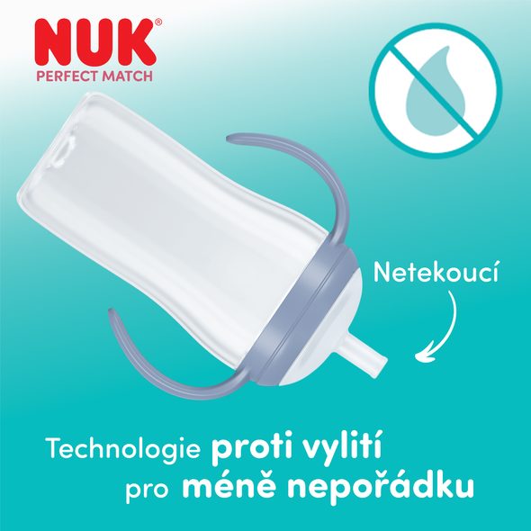 NUK PERFECT MATCH LAHVIČKA NA UČENÍ S BRČKEM PENGUIN 260 ML - KOJENECKÉ LAHVE - KRMENÍ
