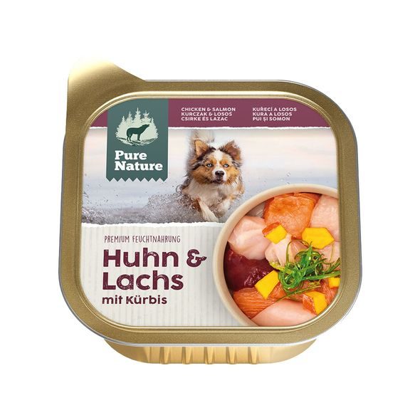 PURE NATURE DOG ADULT PAŠTIKA KUŘE A LOSOS 150G - KONZERVY PRO PSY - CHOVATELSKÉ POTŘEBY MALVÍKZOO