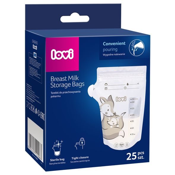 LOVI SÁČKY K UCHOVÁVÁNÍ ODSÁTÉHO MLÉKA 25 KS BUDDY BEAR - USKLADNĚNÍ MATEŘSKÉHO MLÉKA - KRMENÍ