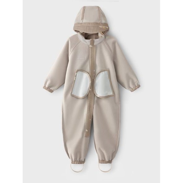 LEOKID SOFTSHELLOVÁ KOMBINÉZA LILO BEIGE WOOF VEL. 92 - ZIMNÍ KOMBINÉZY - PRO DĚTI