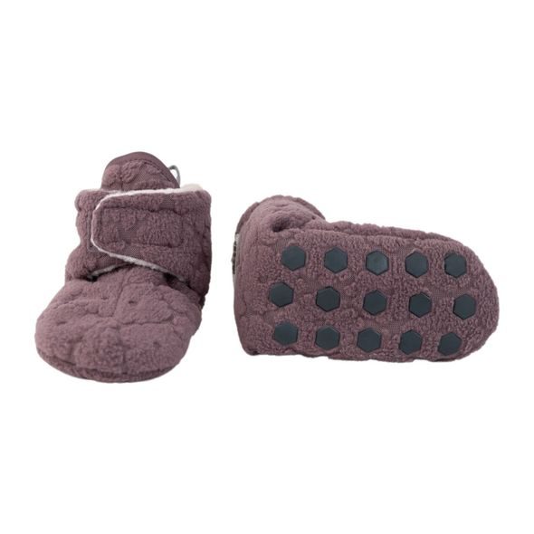 LODGER SLIPPER FOLKLORE FLEECE MAUVE 0 - 3 MĚSÍCE - KOJENECKÉ CAPÁČKY - PRO DĚTI