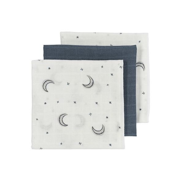 MEYCO MUŠELÍNOVÉ PLENY 3-BALENÍ - MOON INDIGO - LÁTKOVÉ PLENY ALL IN ONE - PŘEBALOVÁNÍ