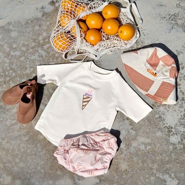 LÄSSIG PLENKOVÉ PLAVKY ICE CREAM PALE PINK 13-18 MĚSÍCŮ (VEL. 86) - UV OBLEČENÍ - PRO DĚTI