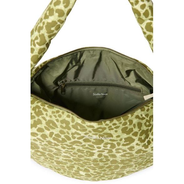 STUDIO NOOS COTTON CROSS BODY BAG GREEN LEOPARD - LEDVINKY - KOČÁRKY A PŘÍSLUŠENSTVÍ