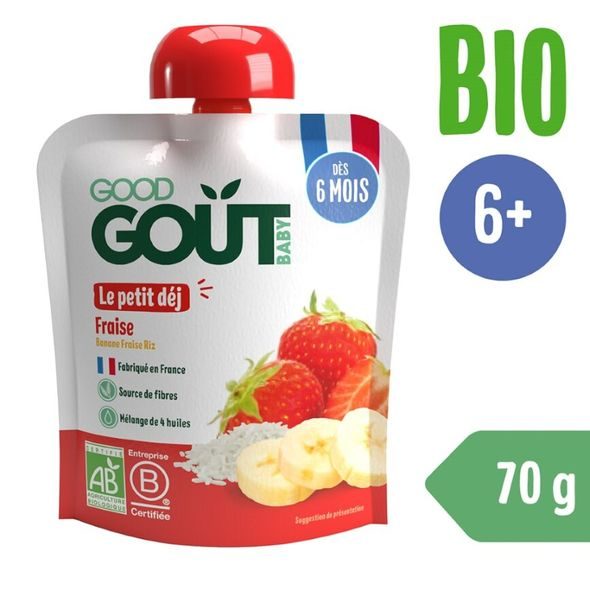 GOOD GOUT BIO JAHODOVÁ SNÍDANĚ 70 G - KAPSIČKY - KRMENÍ