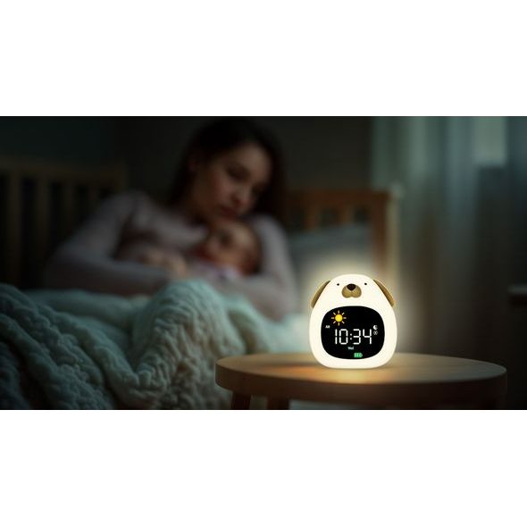 ZOPA SILIKONOVÝ DĚTSKÝ BUDÍK S NOČNÍM SVĚTLEM A HUDBOU - NOČNÍ SVĚTLA - SPINKÁNÍ