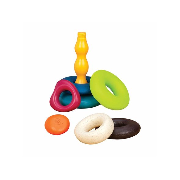 B-TOYS PYRAMIDA Z KROUŽKŮ - STOHOVACÍ HRAČKY - PRO DĚTI