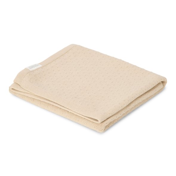 LITTLE DUTCH DEKA PLETENÁ 70X100 CM PURE SOFT BEIGE - DĚTSKÉ DEKY PRO MIMINKA - SPINKÁNÍ