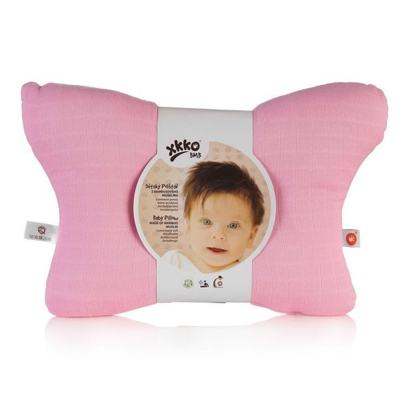 KIKKO DĚTSKÝ POLŠTÁŘ XKKO BMB BABY PINK - POLŠTÁŘKY PRO MIMINKA (PODHLAVNÍČKY) - SPINKÁNÍ