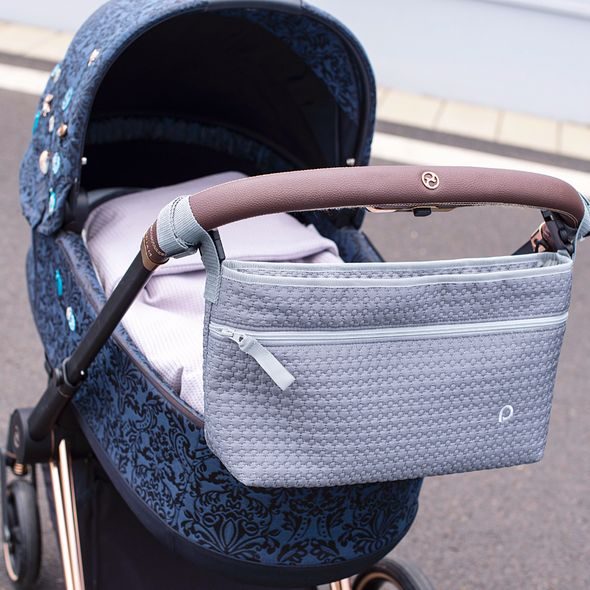 PINKIE ORGANIZÉR SMALL GREY COMB S PŘEDNÍ KAPSOU-L - ORGANIZÉRY A KOŠÍKY - KOČÁRKY A PŘÍSLUŠENSTVÍ