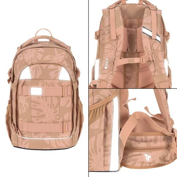 LÄSSIG ŠKOLNÍ BATOH ORIGIN BOLD LEAVES CARAMEL - BATOHY A TAŠKY - PRO DĚTI