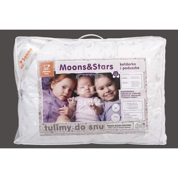 SENNA BABY PEŘINKA A POLŠTÁŘEK MOONS&STARS BABY SET - PEŘINKY (VÝPLNĚ) - SPINKÁNÍ