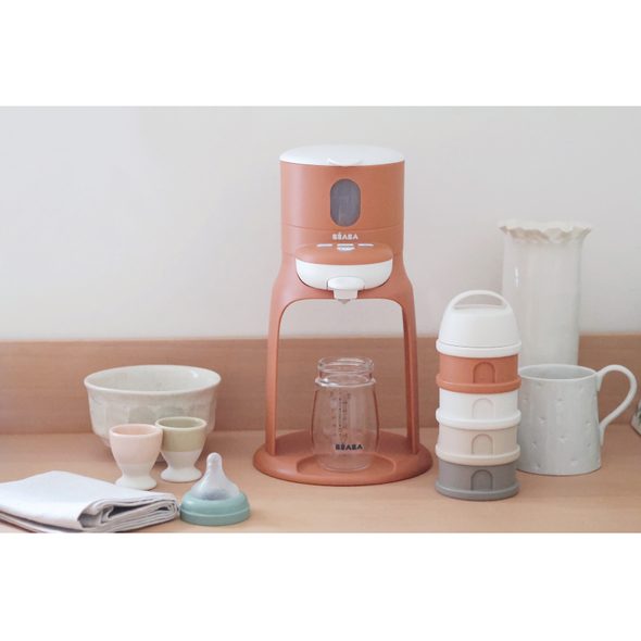 BEABA SADA KELÍMKŮ NA SUŠENÉ MLÉKO / SVAČINU COTTON WHITE / TERRACOTTA - DÁVKOVAČE SUŠENÉHO MLÉKA - KRMENÍ