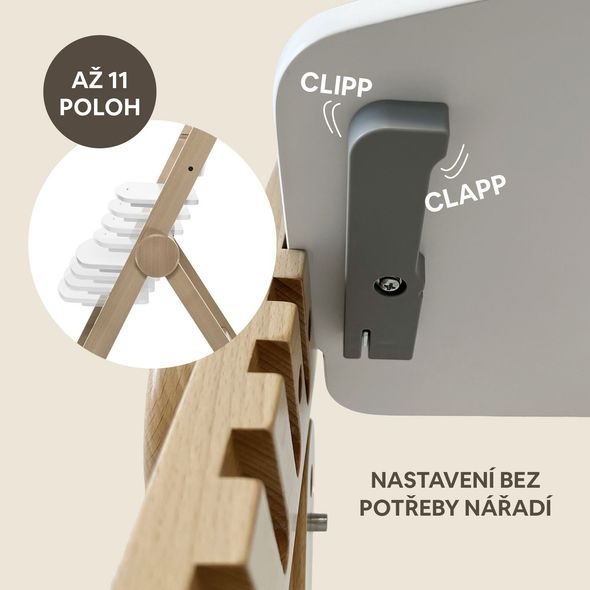 ZOPA DŘEVĚNÁ JÍDELNÍ ŽIDLIČKA CLIPP & CLAPP + DÁREK - JÍDELNÍ ŽIDLIČKY DŘEVĚNÉ - KRMENÍ