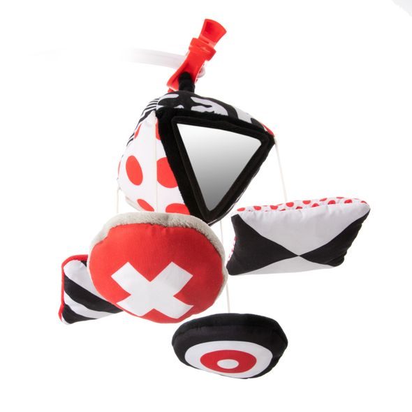 CANPOL BABIES KONTRASTNÍ ZÁVĚSNÁ HRAČKA S KLIPEM SENSORY - HRAČKY K ZAVĚŠENÍ - PRO DĚTI