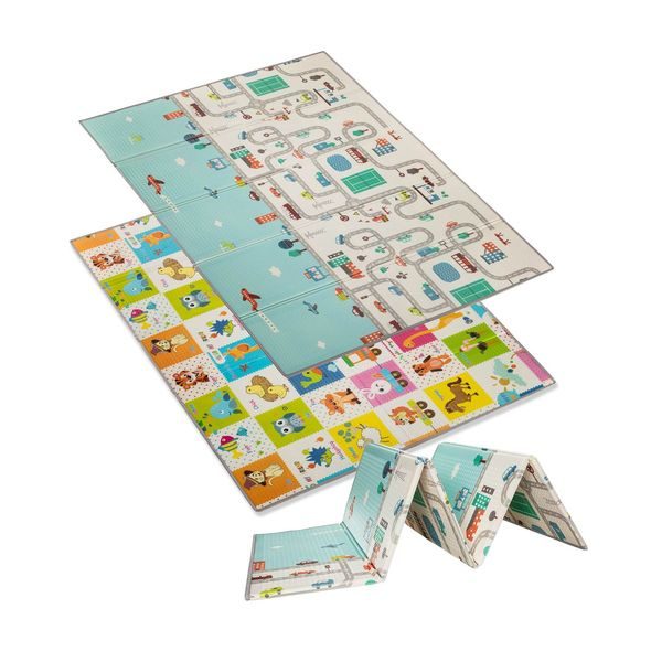 ZOPA MULTIFUNKČNÍ PĚNOVÁ SKLÁDACÍ PODLOŽKA OBOUSTRANNÁ 200X150 - HRACÍ PODLOŽKY NA ZEM - SPINKÁNÍ