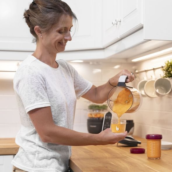 BABYMOOV SKLENĚNÉ MISKY S VÍČKY SINGLESET (4X 220ML) - USKLADNĚNÍ JÍDLA - KRMENÍ