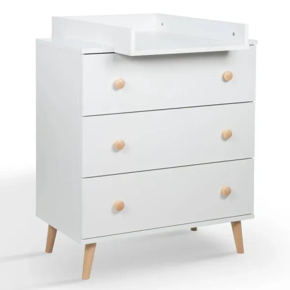 TOMI KOMODA SE 3 ŠUPLÍKY NA NOŽKÁCH + NÁSTAVEC - PŘEBALOVACÍ KOMODY - PŘEBALOVÁNÍ