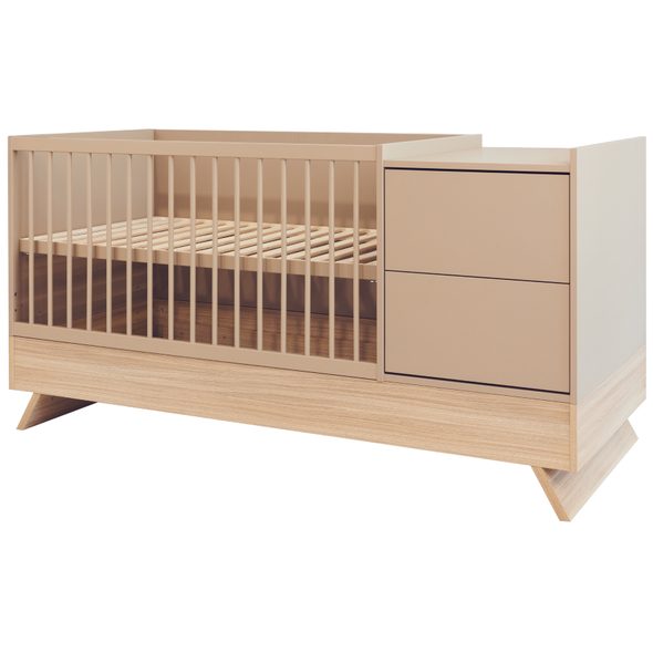 KOMBI POSTÝLKA FAKTUM SIENNA 3V1 CAPPUCCINO 70X - DŘEVĚNÉ POSTÝLKY - SPINKÁNÍ